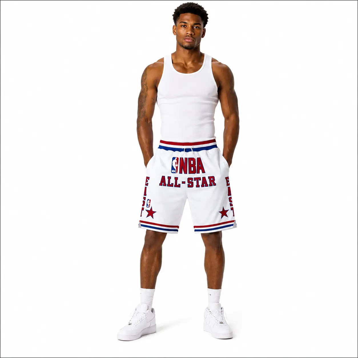 1988 All-Star Game East White Retro Shorts 3 1988 All-Star Game East White Retro Shorts