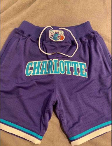 Charlotte Hornets Basketball Purple Vintage Shorts photo review