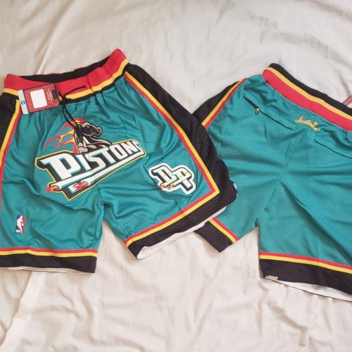 Detroit Pistons Basketball Teal Vintage Shorts photo review