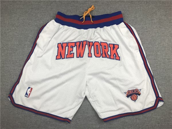 New York Knicks Basketball White Just Don Shorts