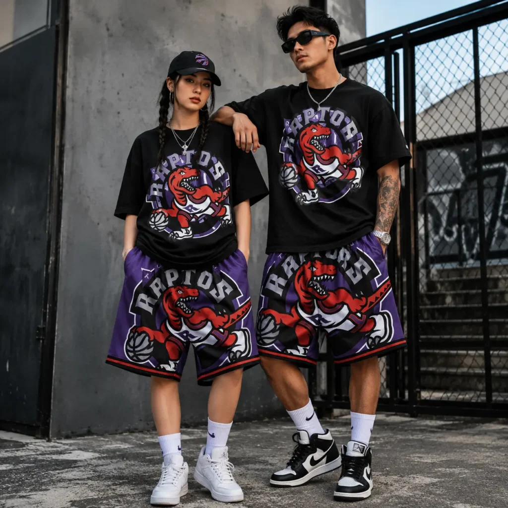 Toronto Raptors Big Face Purple Shorts