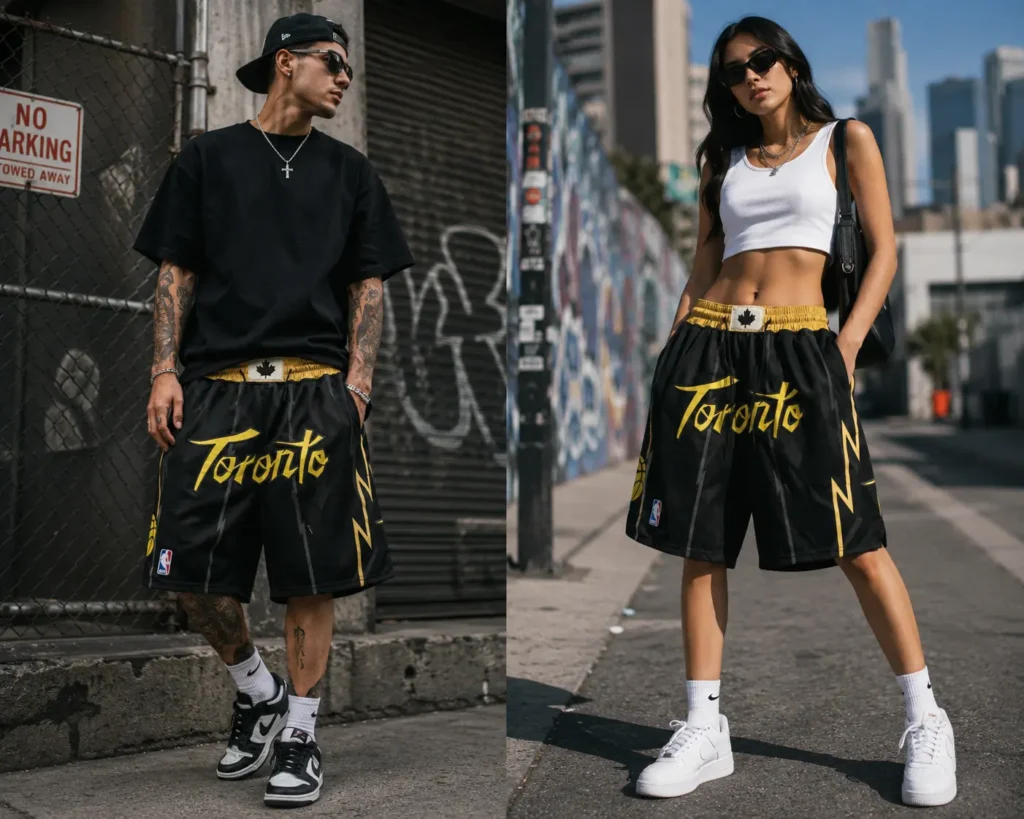 Toronto Raptors City Edition Black Basketball Shorts 7 Toronto Raptors City Edition Black Basketball Shorts