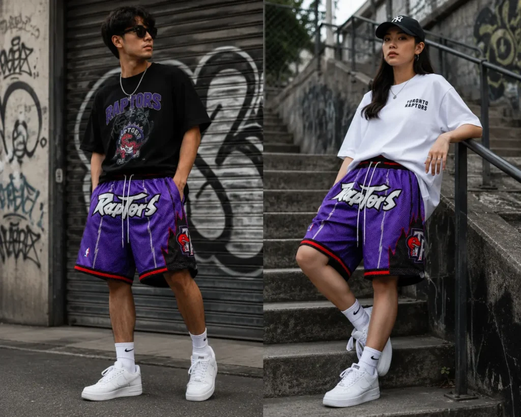 Toronto Raptors Purple Retro Shorts - 90s