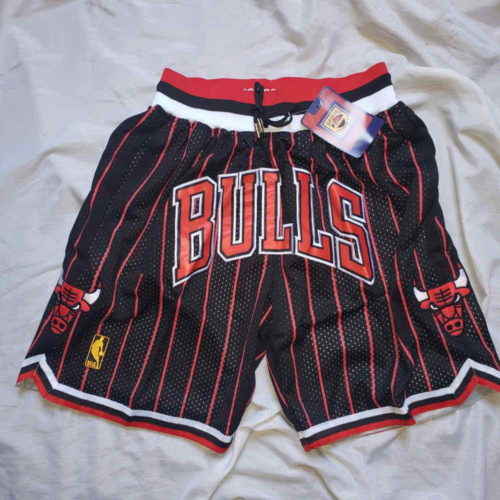 Chicago Bulls Basketball Black Strip Vintage Shorts photo review