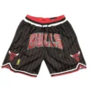 Chicago Bulls Black Strip Throwback Shorts