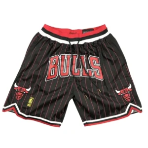 Chicago Bulls Black Strip Throwback Shorts