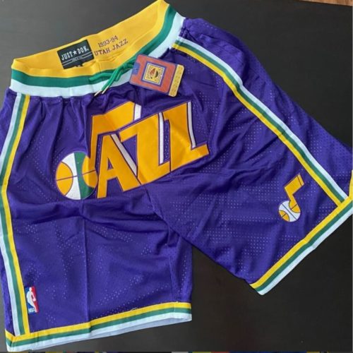 Utah Jazz 90s Throwback Basketball Purple Vintage Shorts photo review