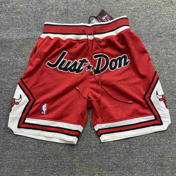 Just Don Style x 1997 1998 Chicago Bulls Retro Basketball Shorts