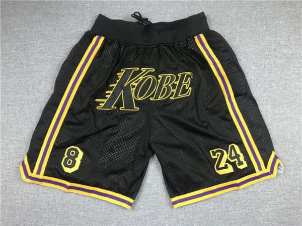 Kobe Bryant 8 24 Los Angeles Lakers Black Shorts