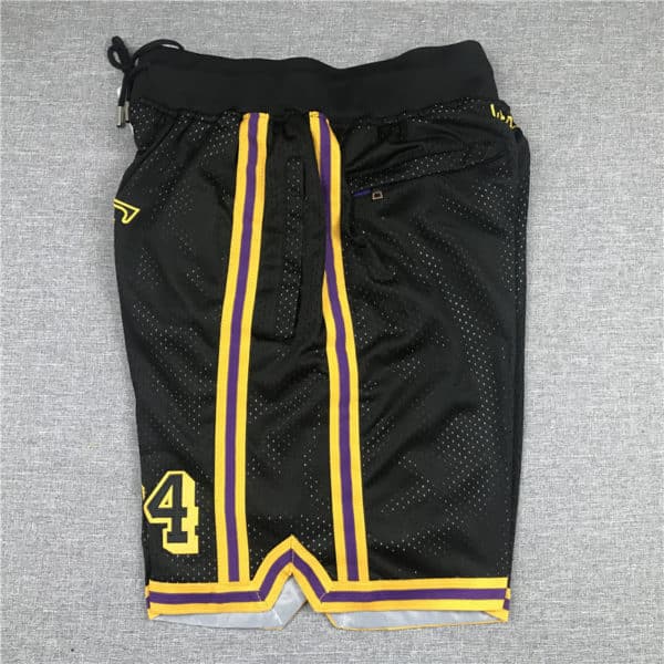 Kobe Bryant 8 24 Los Angeles Lakers Black Shorts side 1