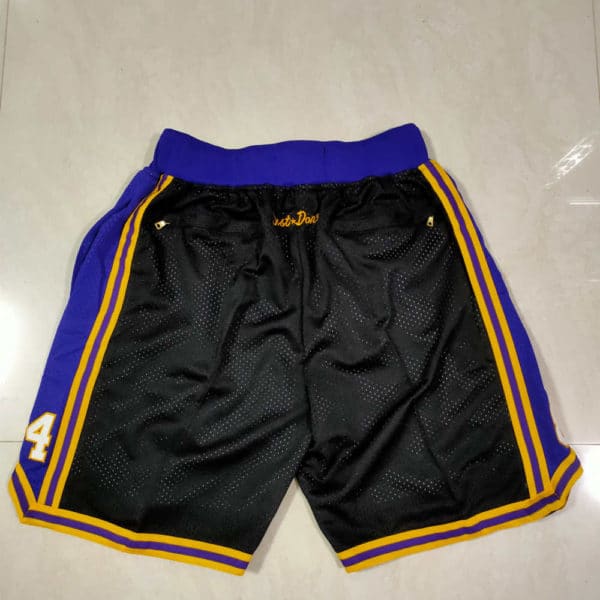Kobe bryant mamba black shorts back