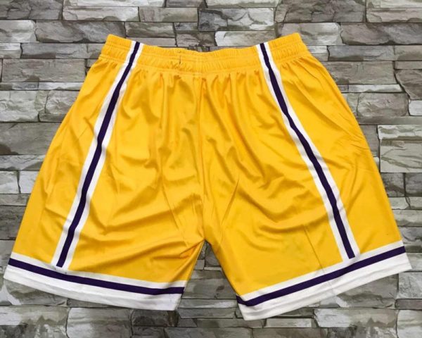 Los Angeles Lakers Big Face Shorts Yellow 4