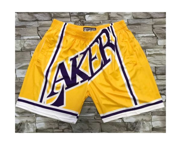 Los Angeles Lakers Big Face Shorts Yellow