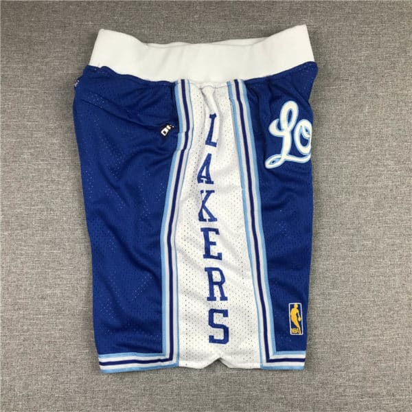 Los Angeles Lakers MN 1996 1997 LOS ANGELES Royal Blue Shorts real back side