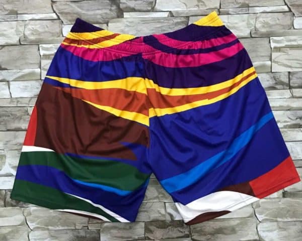 Los Angeles Lakers Rainbow Big Face Shorts 4