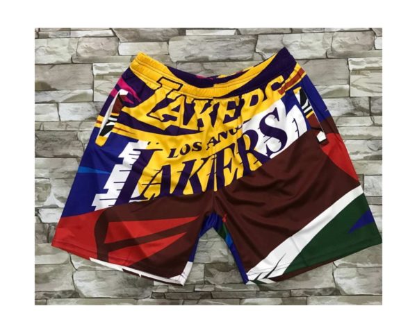 Los Angeles Lakers Rainbow Big Face Shorts