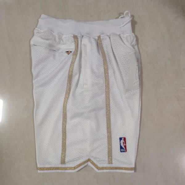 Los Angeles Lakers White MVP Just Don Swingman Throwback Shorts side 2