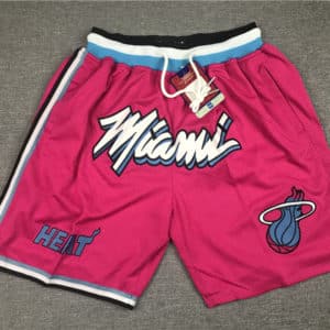 Miami Heat Pink Swingman Throwback Shorts