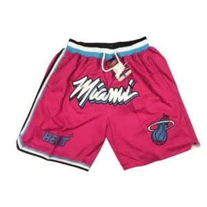 Miami Heat Pink Throwback Shorts
