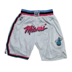 Miami Heat White Shorts