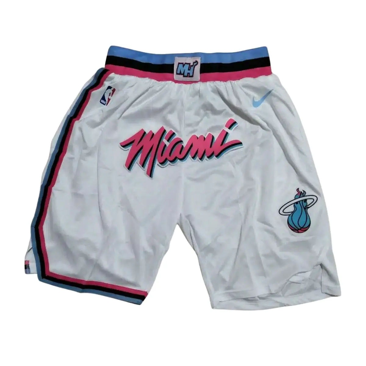 Miami Heat White Shorts 1 Miami Heat White Shorts