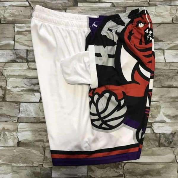 Toronto Raptors Big Face Shorts White 3