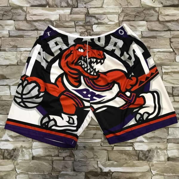 Toronto Raptors Big Face M&N White Shorts