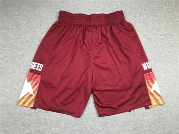 Denver Nuggets City Edition 2021 Swingman Red Shorts back