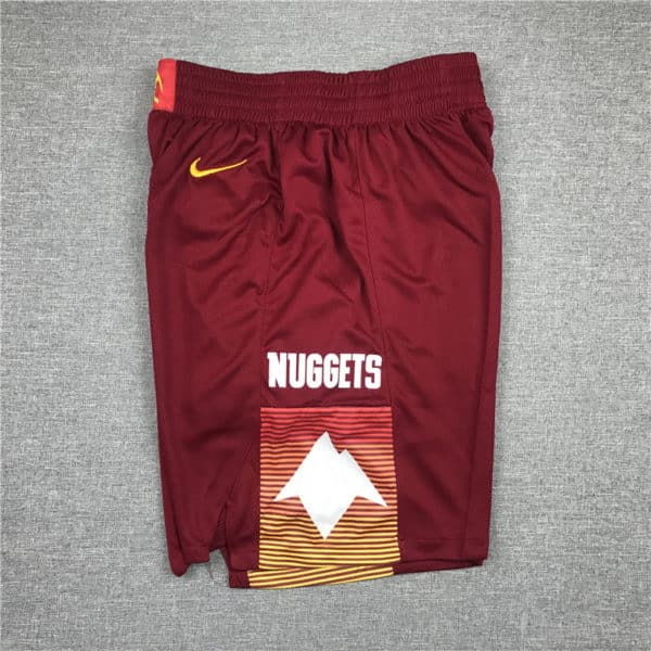 Denver Nuggets City Edition 2021 Swingman Red Shorts side 1