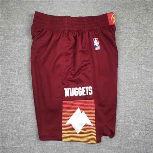 Denver Nuggets City Edition 2021 Swingman Red Shorts side