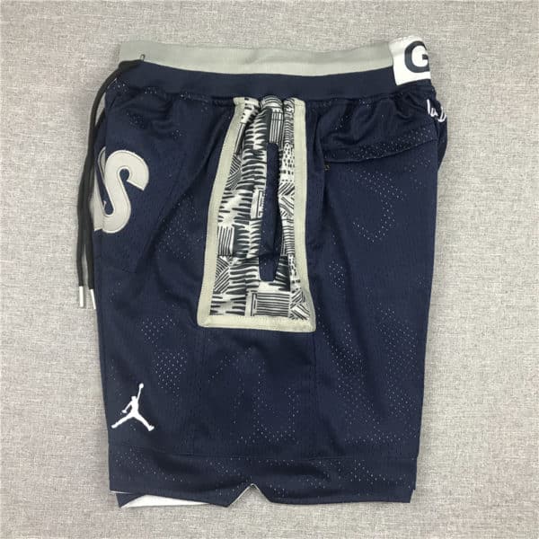 Georgetown University x Jordan Navy Shorts real side 1