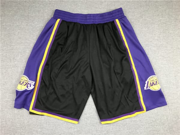 Los Angeles Lakers 2021 Earned Edition Black Shorts back