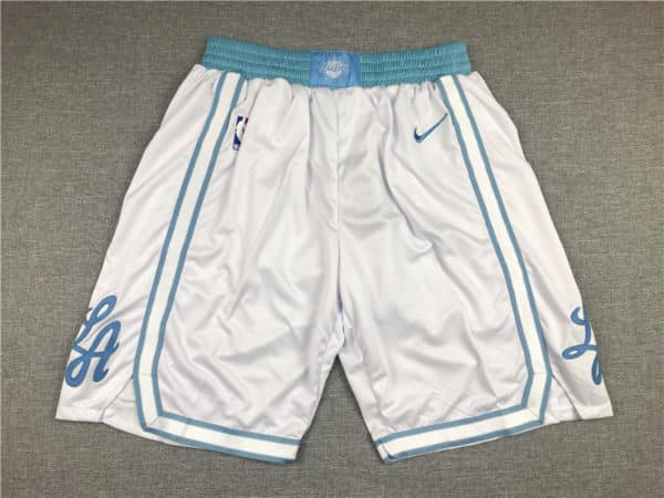 Los Angeles Lakers City Edition Swingman White Blue Shorts