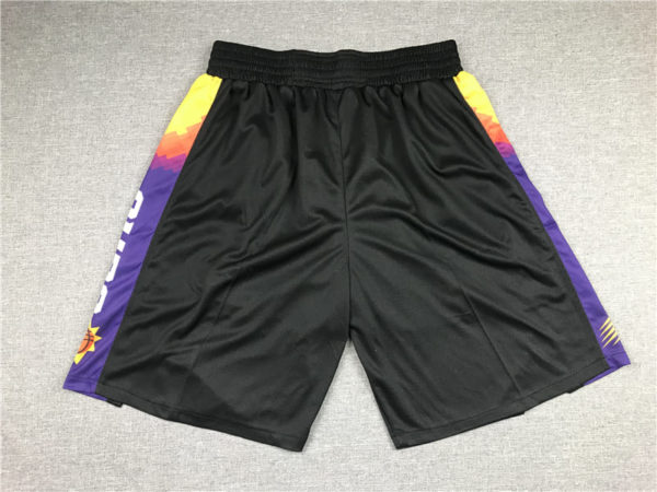 Men's Phoenix Suns Black 202021 City Edition Swingman Shorts back
