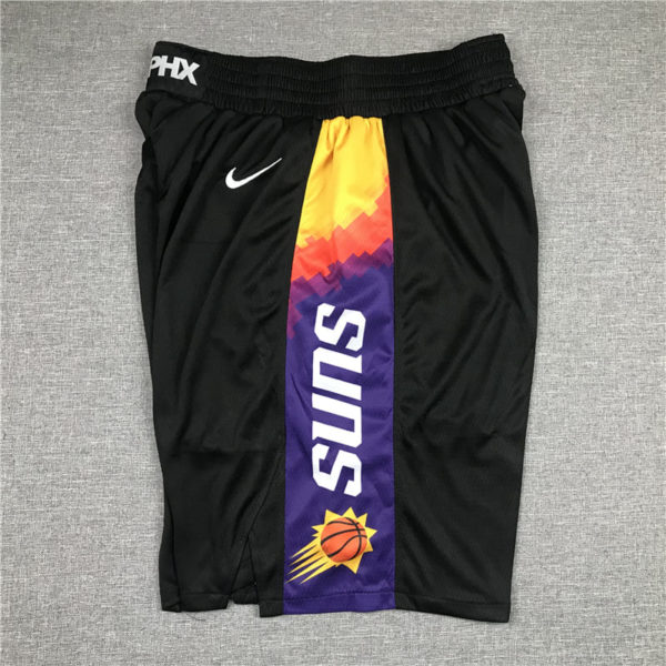 Men's Phoenix Suns Black 202021 City Edition Swingman Shorts sdie