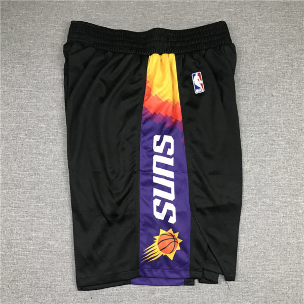 Men's Phoenix Suns Black 202021 City Edition Swingman Shorts side 1