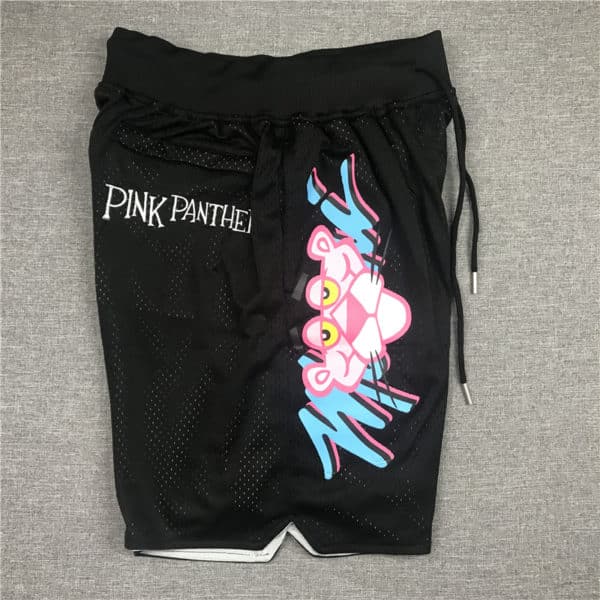 Miami Heat Pink Panther Vice Black Basketball Shorts side