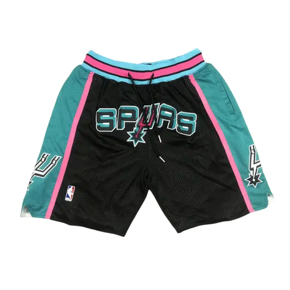 San Antonio Spurs Green Black 90s Basketball Shorts 1 San Antonio Spurs Green Black 90s Basketball Shorts