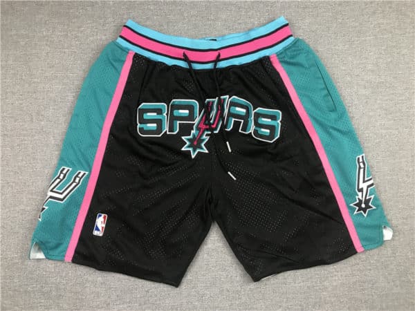 San Antonio Spurs Green Black 90s Shorts