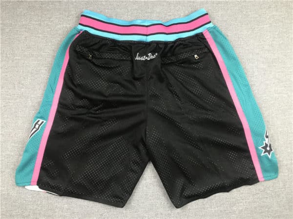 San Antonio Spurs Green Black 90s Shorts back