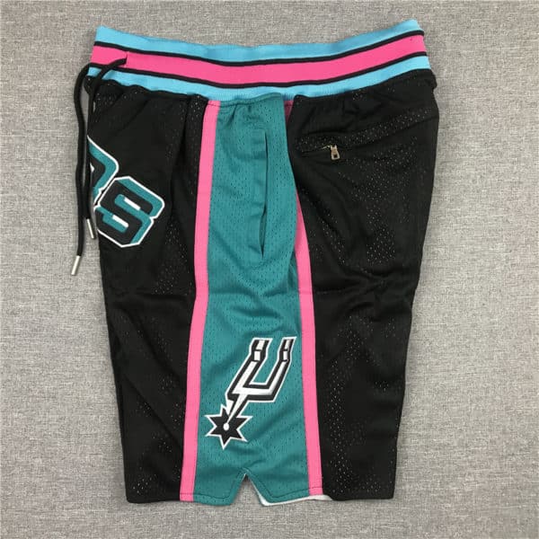 San Antonio Spurs Green Black 90s Shorts side 1