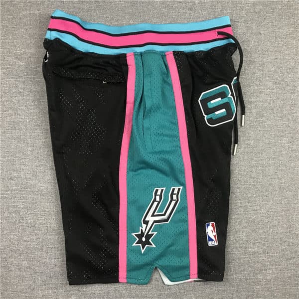 San Antonio Spurs Green Black 90s Shorts side