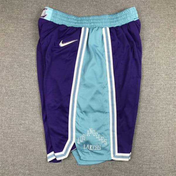 Los Angeles Lakers City Edition Purple shorts side 1