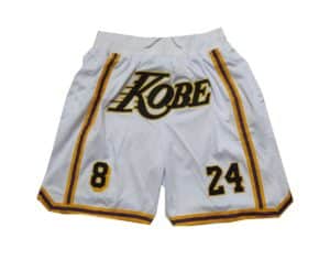 Kobe Bryant 824 Yellow Los Angeles Lakers Shorts