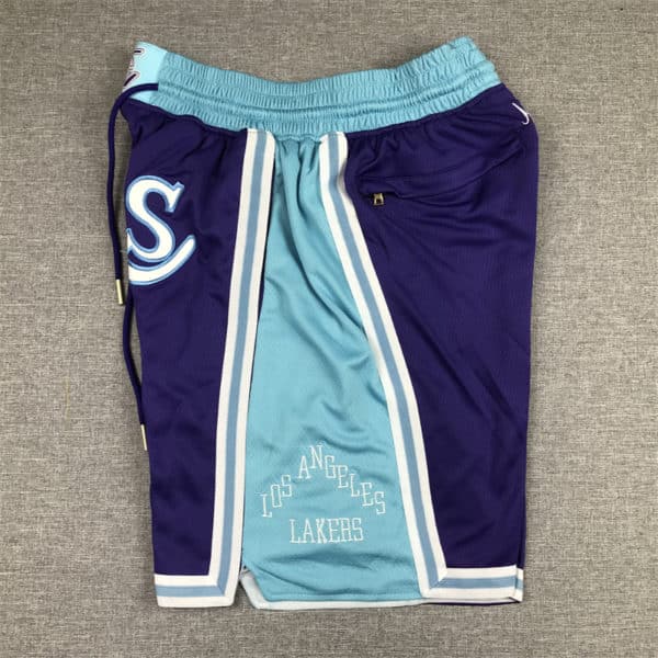 Los Angeles Lakers City Edition Purple shorts side 1