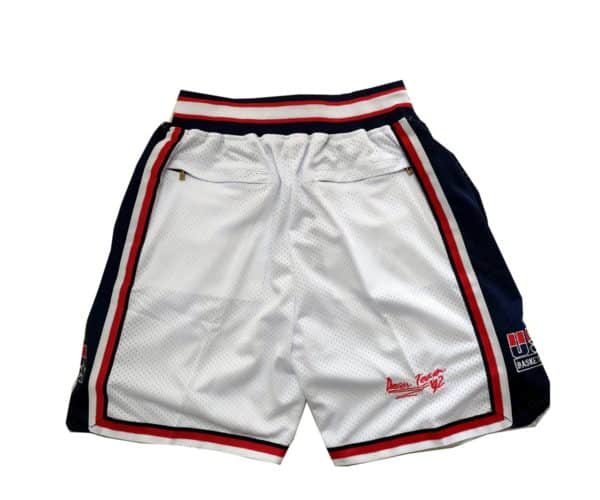 USA 1992 Dream Team Basketball Shorts White back