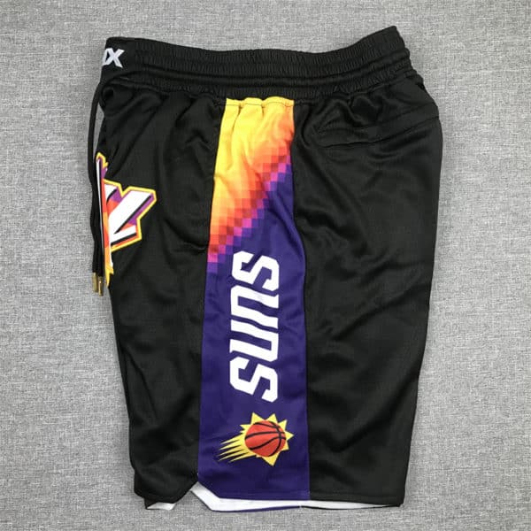 Men's Phoenix Suns Black 202021 City Edition Shorts side 1