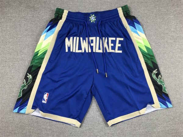 Milwaukee Bucks 2022 23 Blue City Edition Swingman Shorts