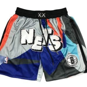 Front view of Brooklyn Nets 2023-24 City Edition Swingman Shorts featuring a distinctive design with the Nets logo and city edition details.