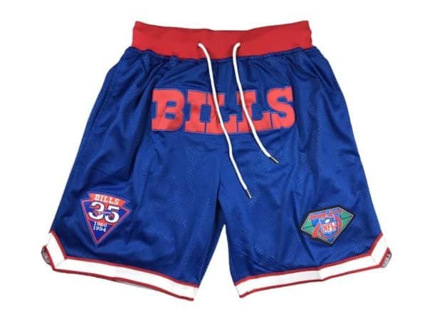 Buffalo Bills Royal 35th Anniversary Throwback Shorts